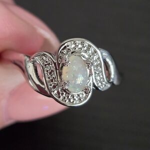 Sterling Silver Opal Ring
